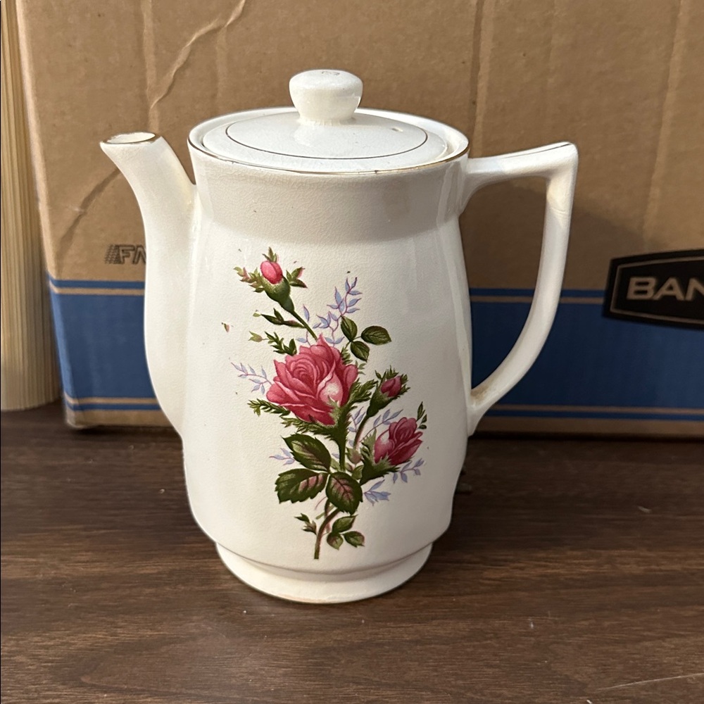 vintage Electric Floral Teapot